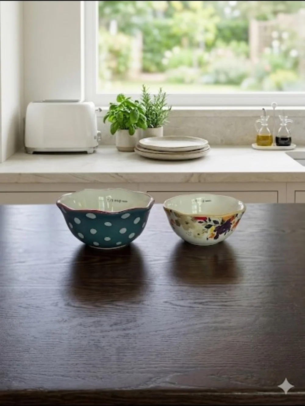 The Pioneer Woman Nesting Measuring Bowls, 4-Piece Ceramic Set, Floral Patterns